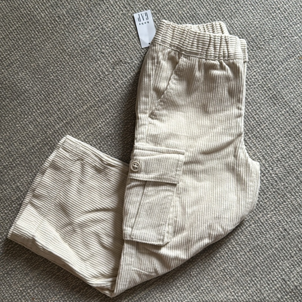 GAP Kids Beige Corduroy Cargo Pants